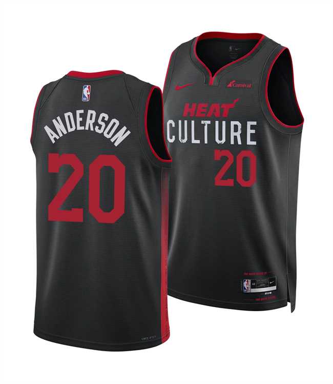 Mens Miami Heat #20 Kyle Anderson Black 2025 City Edition Stitched Jersey Dzhi->miami heat->NBA Jersey